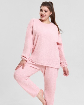 Thermal plus velvet winter pajamas a set for women