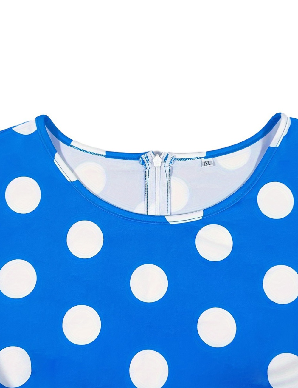 Round neck polka dot bandage retro dress for women