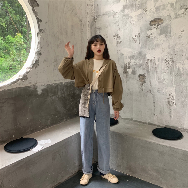 Loose short slim Korean style coat