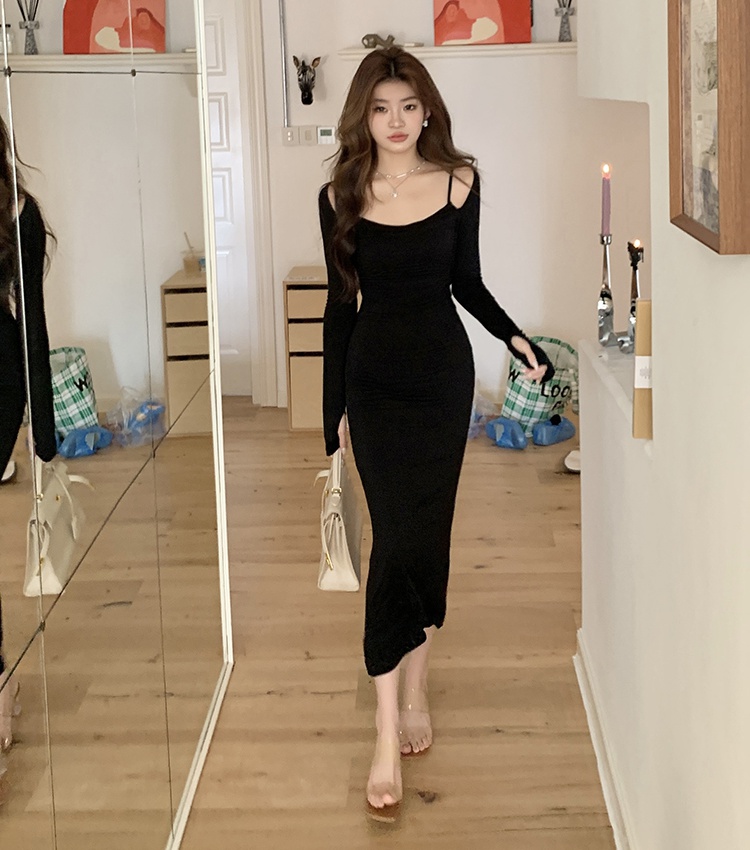 Spring and summer package hip slim dress for women