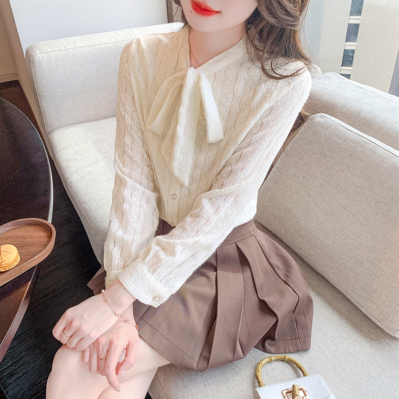 Lace shirt long sleeve shirts for women