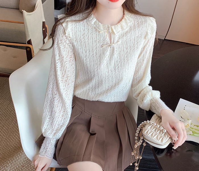 Chinese style shirts lace shirt for women