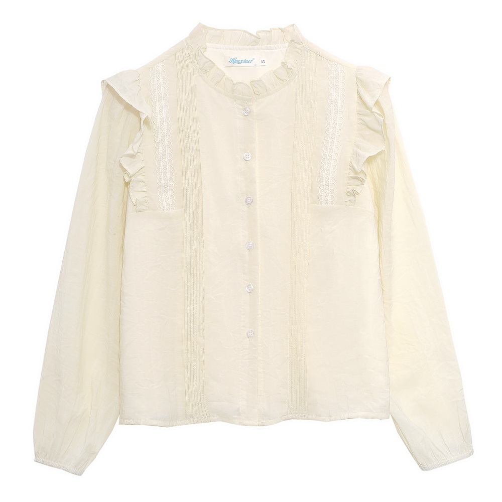Fungus court style France style spring shirt for women