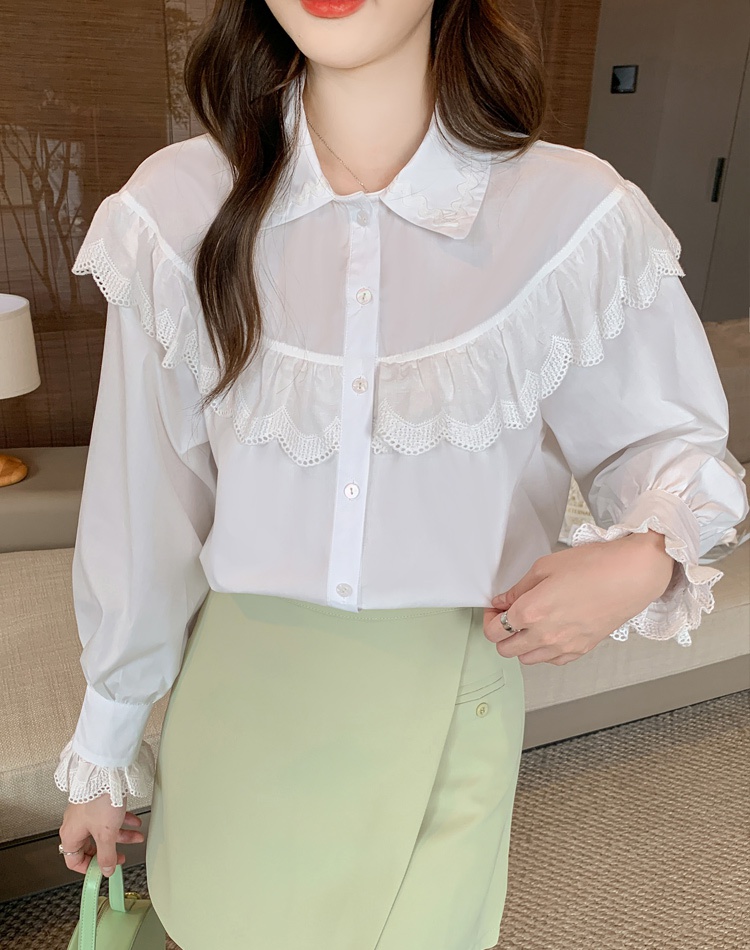 Temperament spring shirt long sleeve France style tops