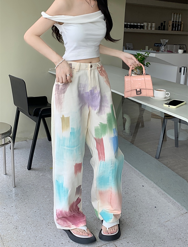Mopping long pants American style pants for women