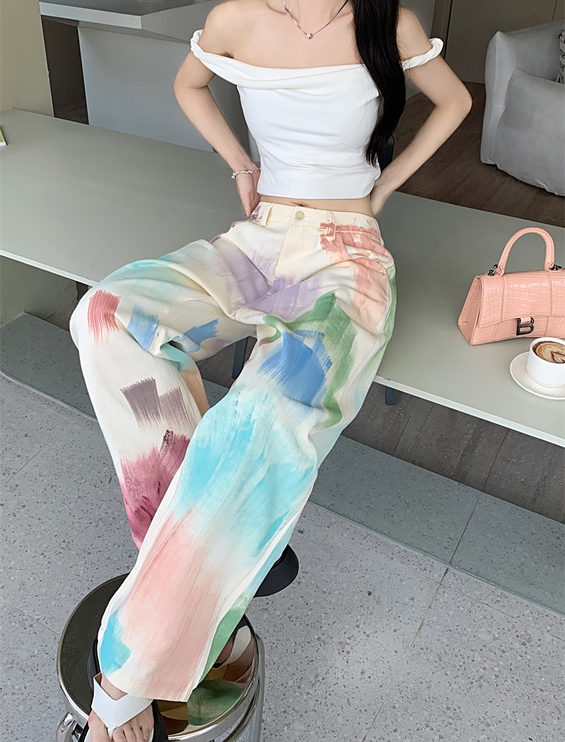 Mopping long pants American style pants for women