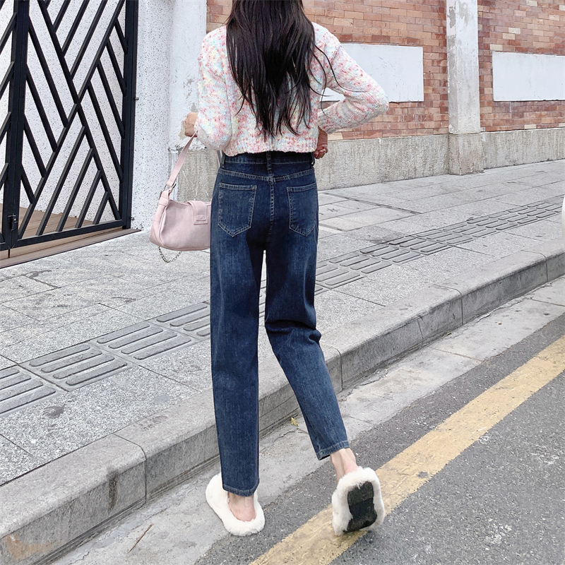 Large yard high waist jeans harem pants for women