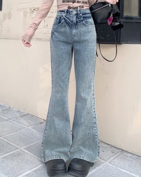 Tight straight jeans slim American style pants for women