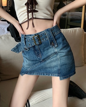 Fat sister denim skirt A-line slim short skirt for women