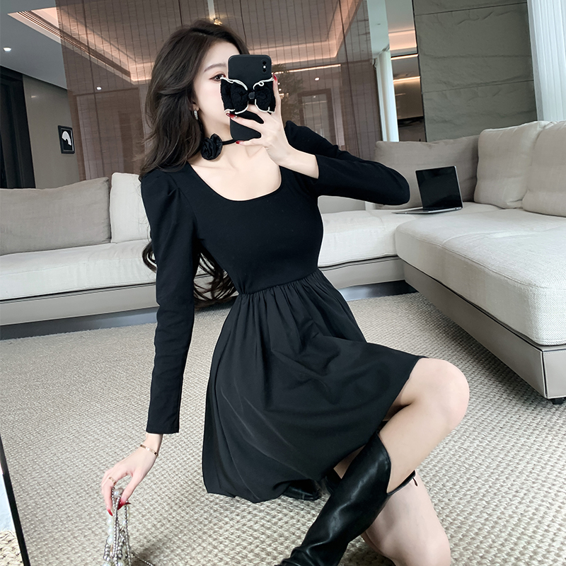 Bud spring and summer dress pinched waist lady dress