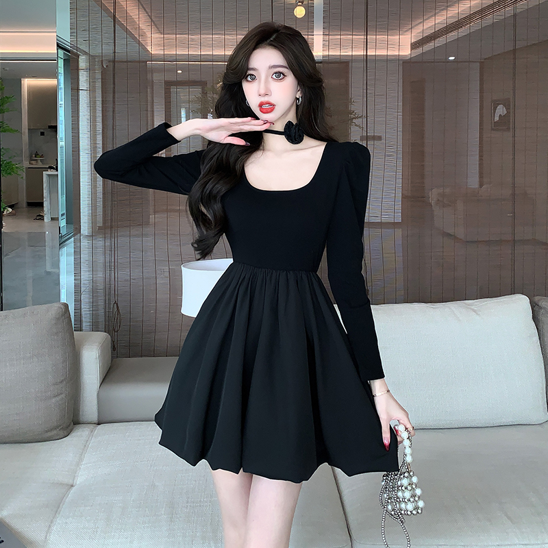 Bud spring and summer dress pinched waist lady dress