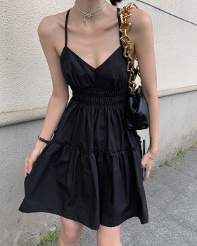Sexy V-neck sling big skirt dress