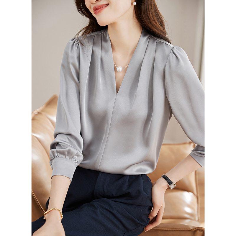 Korean style all-match shirt long sleeve tops for women