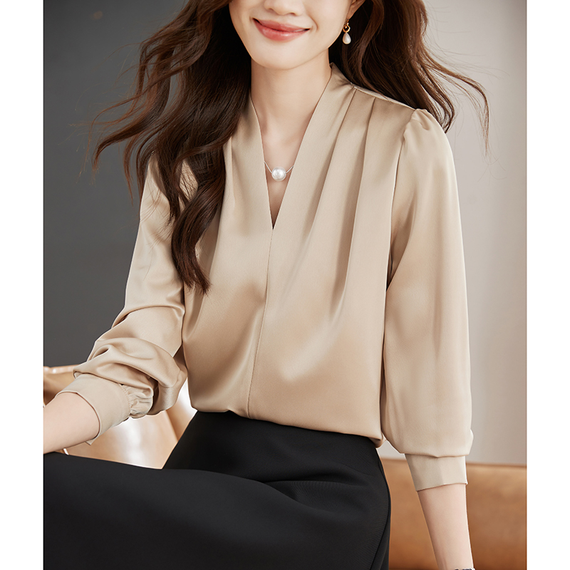 Korean style all-match shirt long sleeve tops for women