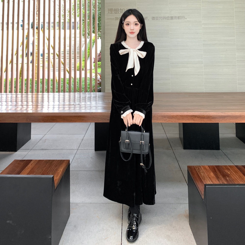 Streamer lady Korean style France style dress for women