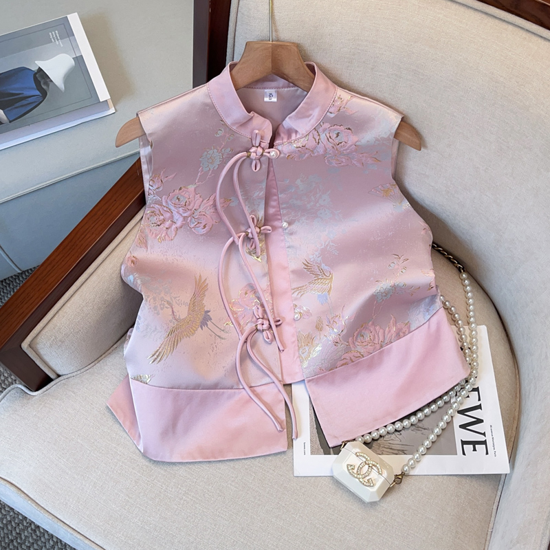 Spring waistcoat shirt 2pcs set for women