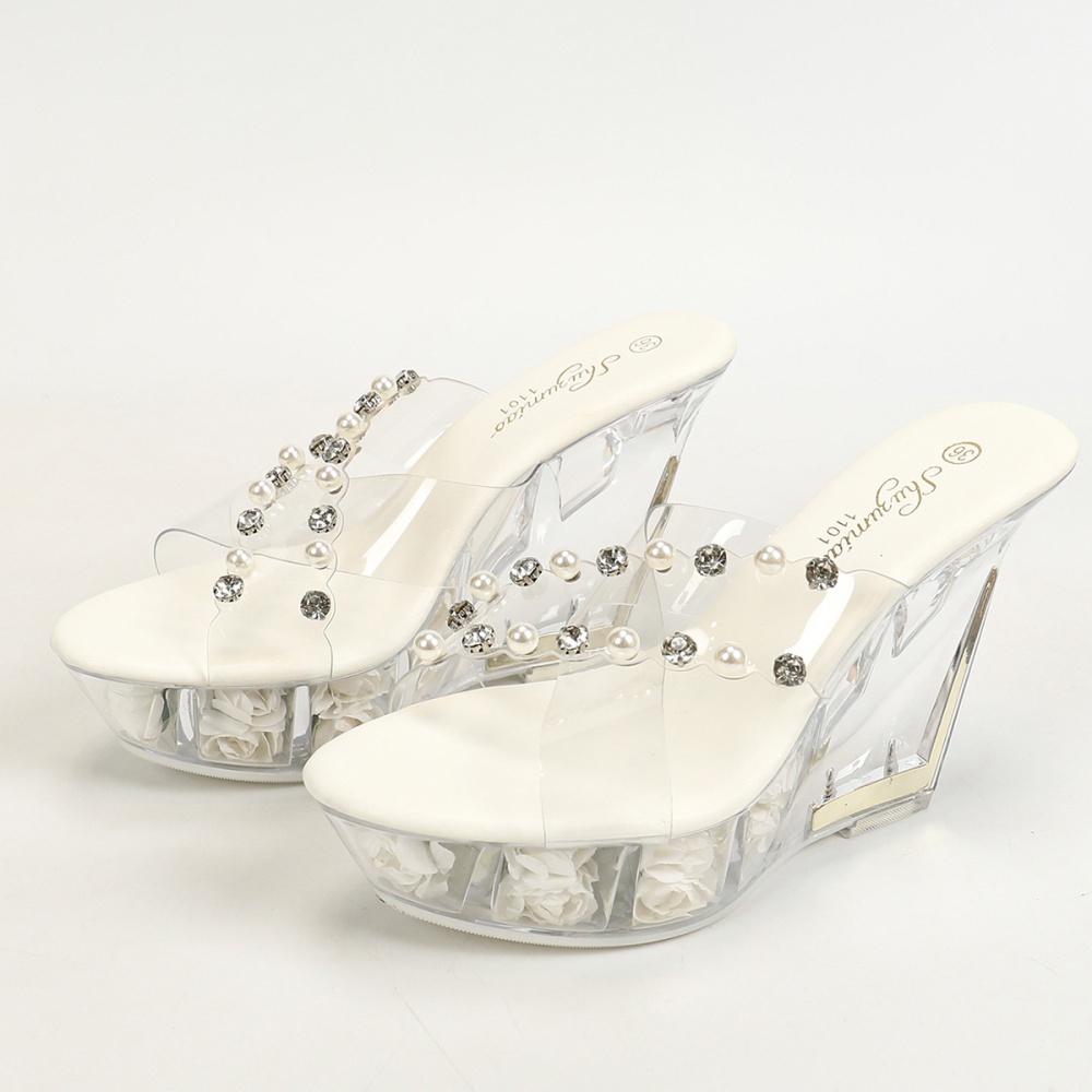 Steel slipsole nightclub high-heeled shoes for women