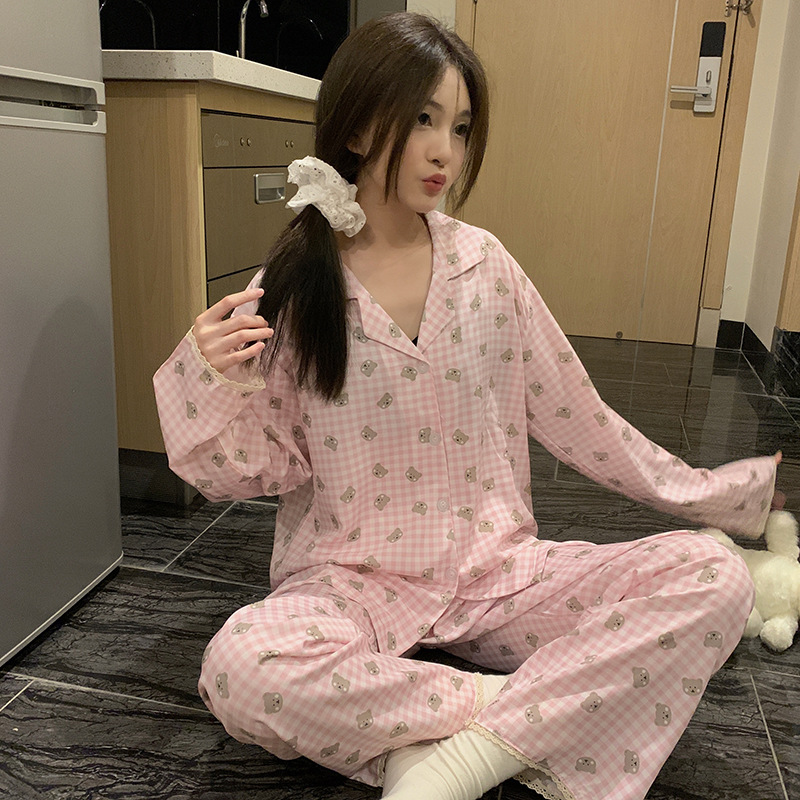 Homewear heart pajamas kitty cozy cardigan for women