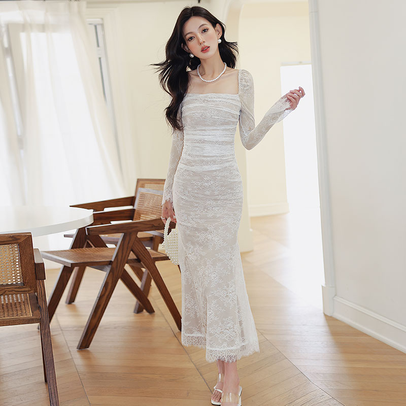 Spring and summer package hip dress lace formal dress for women