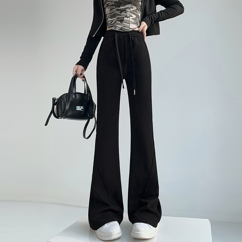 Casual micro speaker business suit high waist flare pants