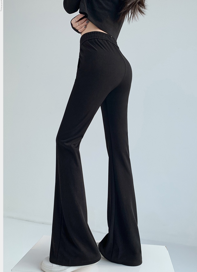 Casual micro speaker business suit high waist flare pants