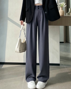 Straight pants spring and autumn black suit pants for women