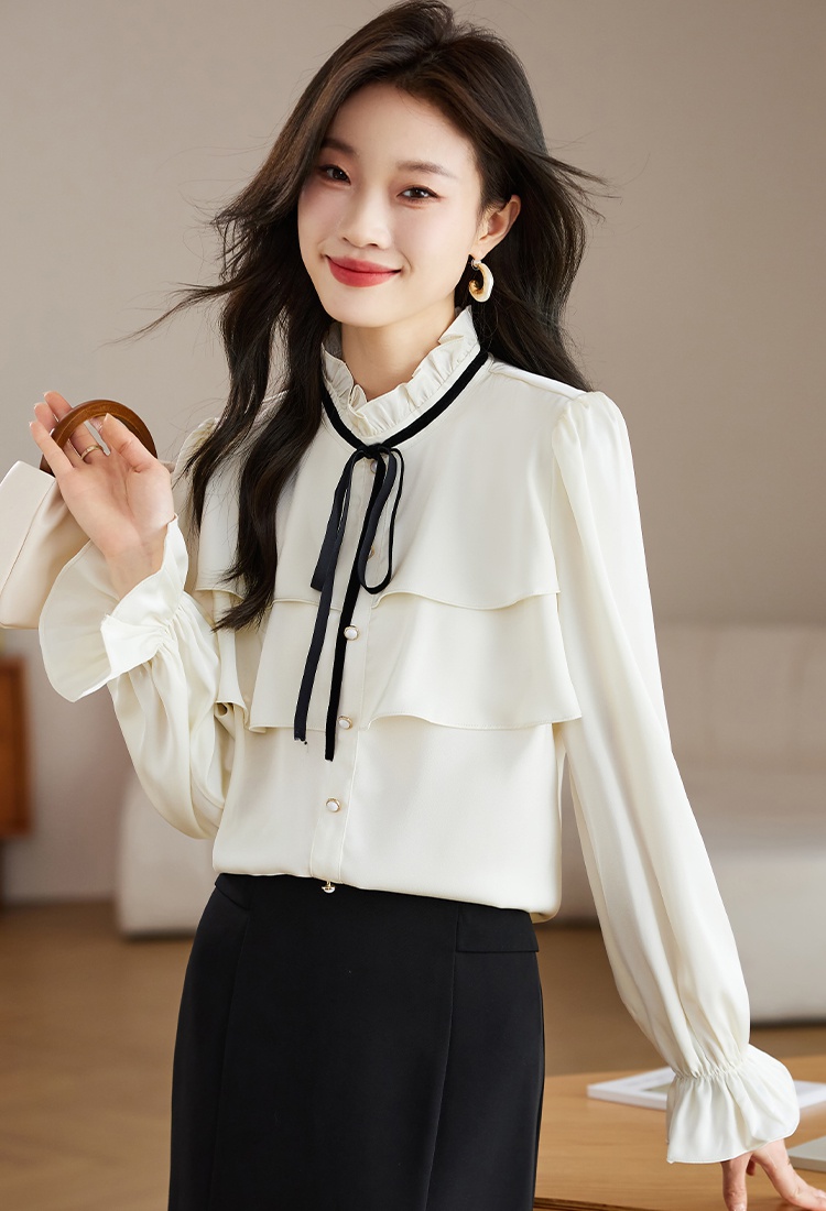 Unique tops trumpet sleeves shirt for women