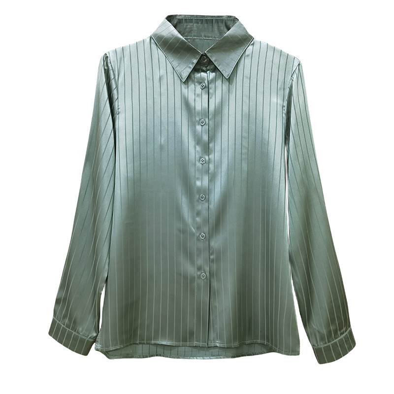 Silk real silk tops spring shirt for women