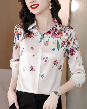 Fashion spring and autumn lapel all-match shirt