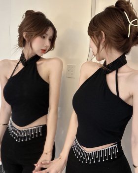 Clavicle sling Chinese style vest halter spring tops