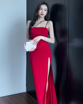 Wrapped chest evening dress sexy long dress for women