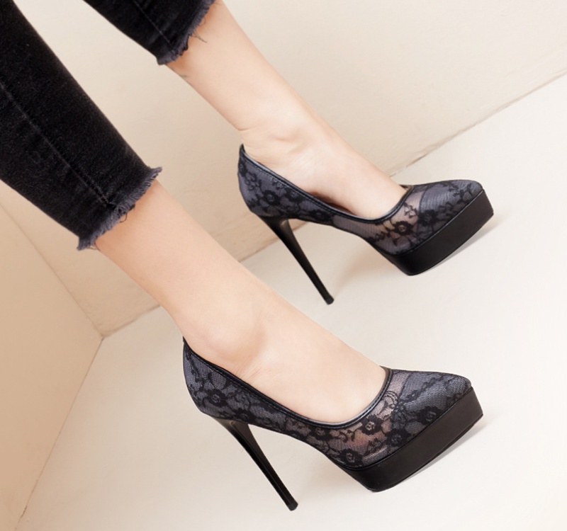 Night show platform pointed high-heeled shoes for women