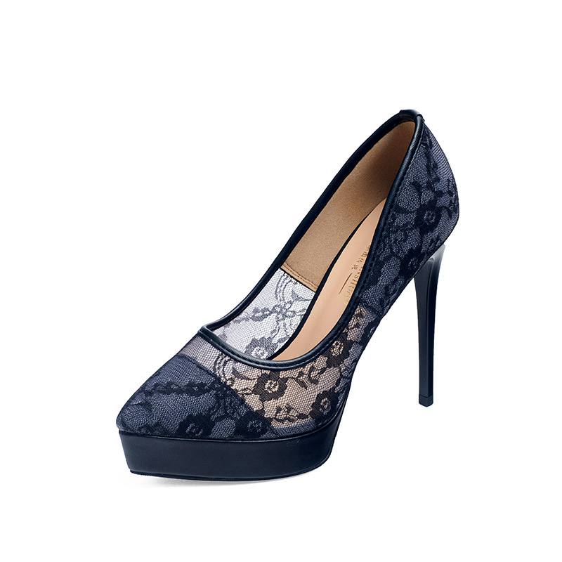 Night show platform pointed high-heeled shoes for women