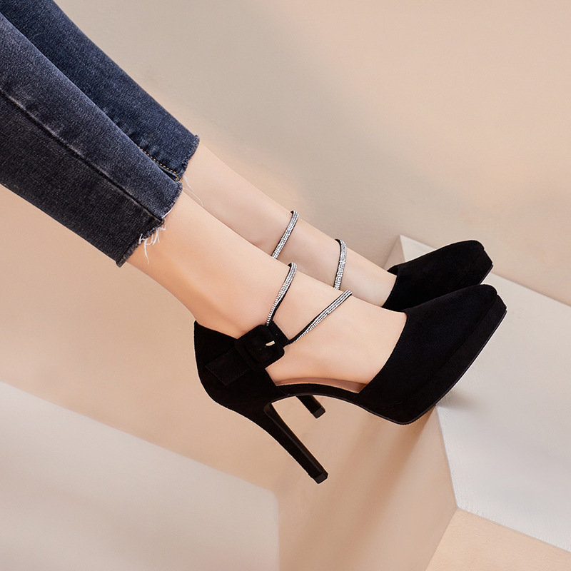 Sexy pointed high-heeled shoes bandage shoes for women