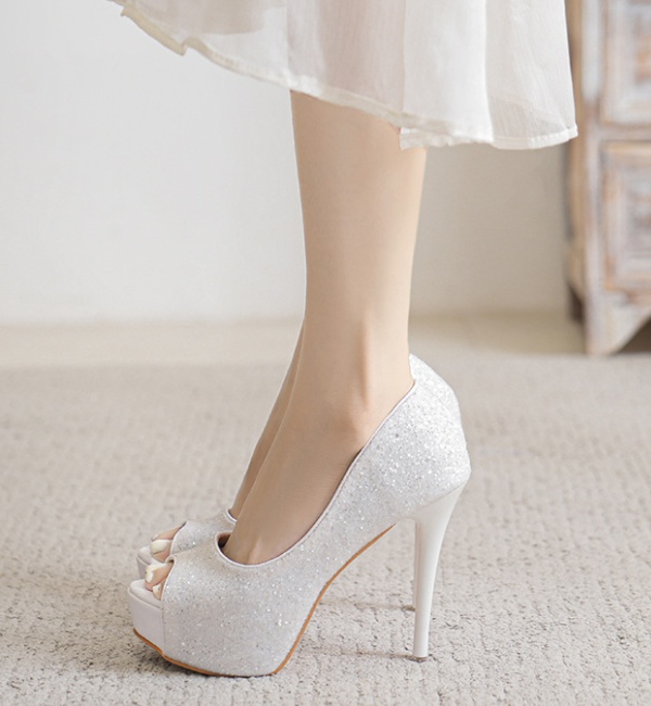 Fashion sequins shoes night show high-heeled shoes for women