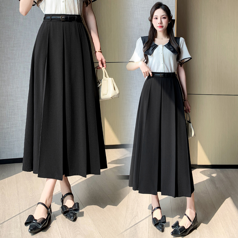 Spring and summer skirt exceed knee long skirt for women