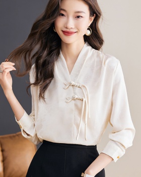 Chinese style unique tops spring pullover shirt for women