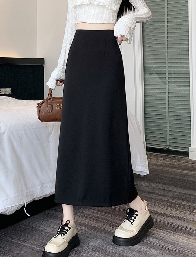 Slim spring business suit A-line split skirt