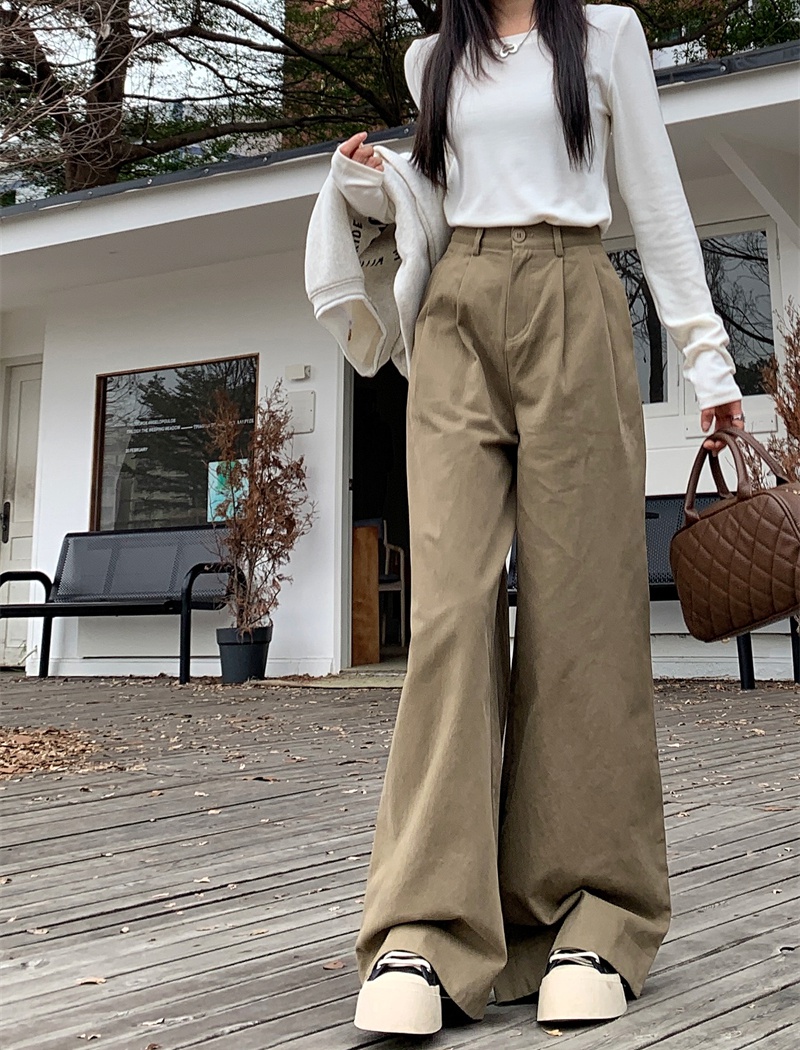 Simple show high Korean style loose spring casual pants