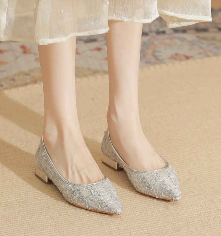 Sheepskin low shoes temperament flattie for women