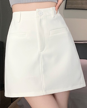Slim high waist skirt package hip A-line business suit