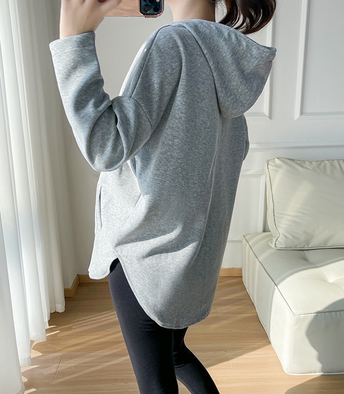 Hooded autumn spring pure pregnant woman all-match hoodie