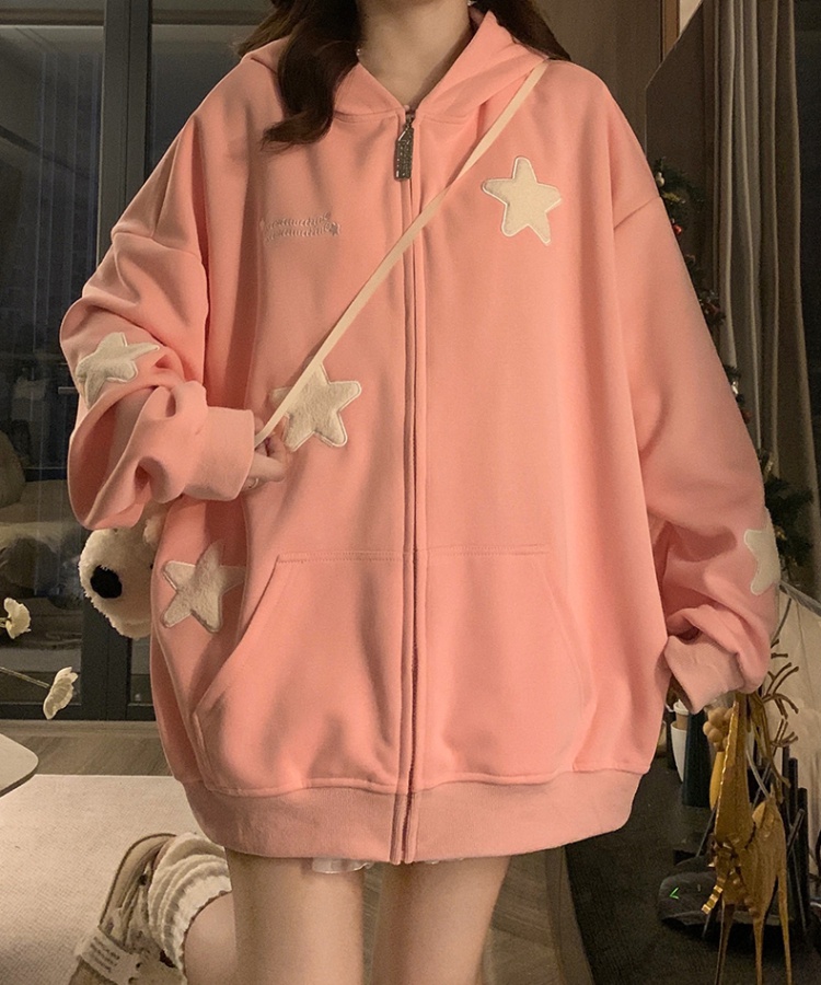 Couples stars coat lazy spring hoodie for women
