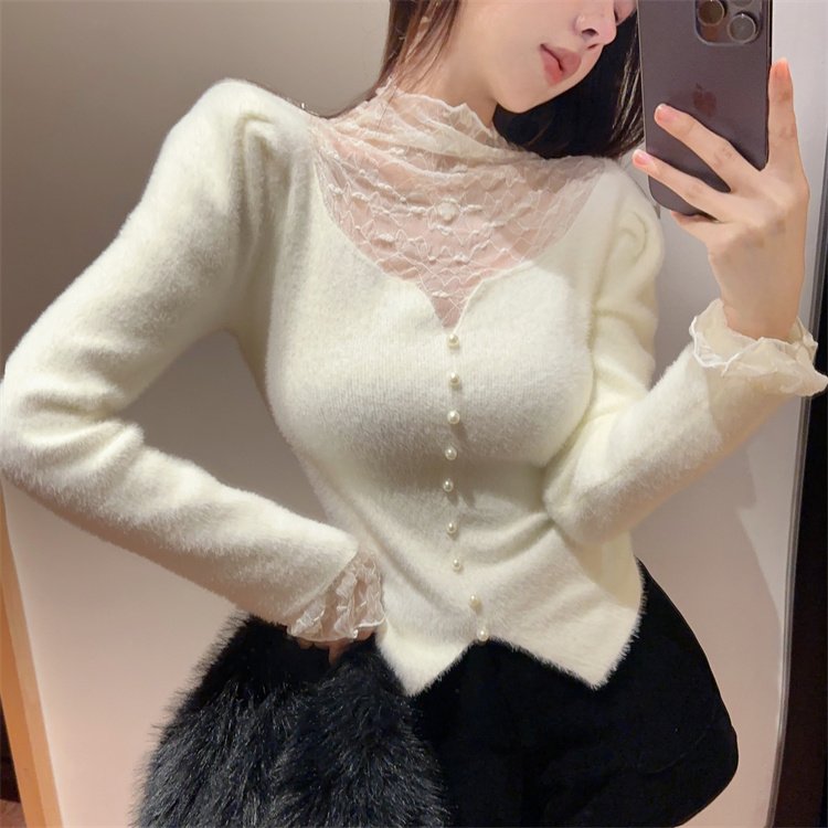 Sexy temperament show young pullover sweater