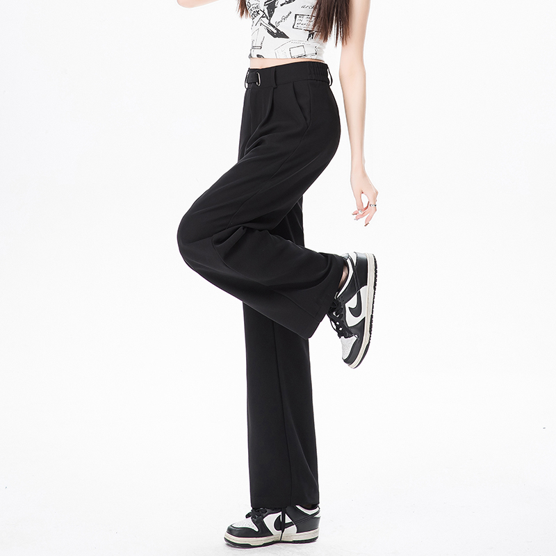 High waist suit pants straight casual pants for women