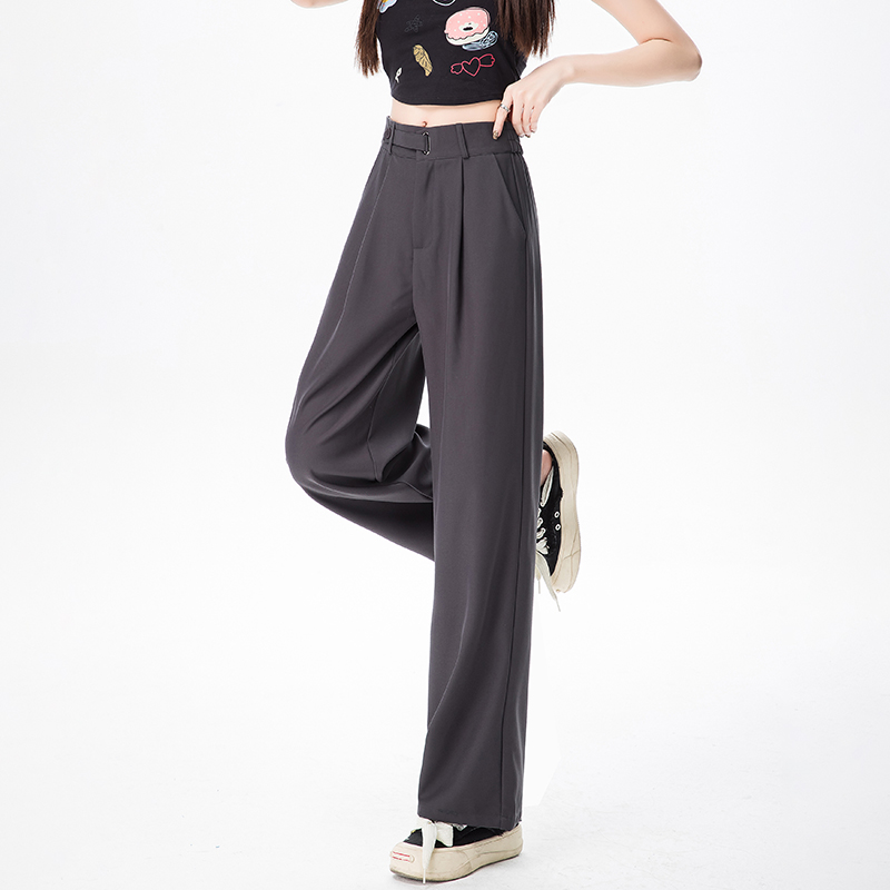 High waist suit pants straight casual pants for women