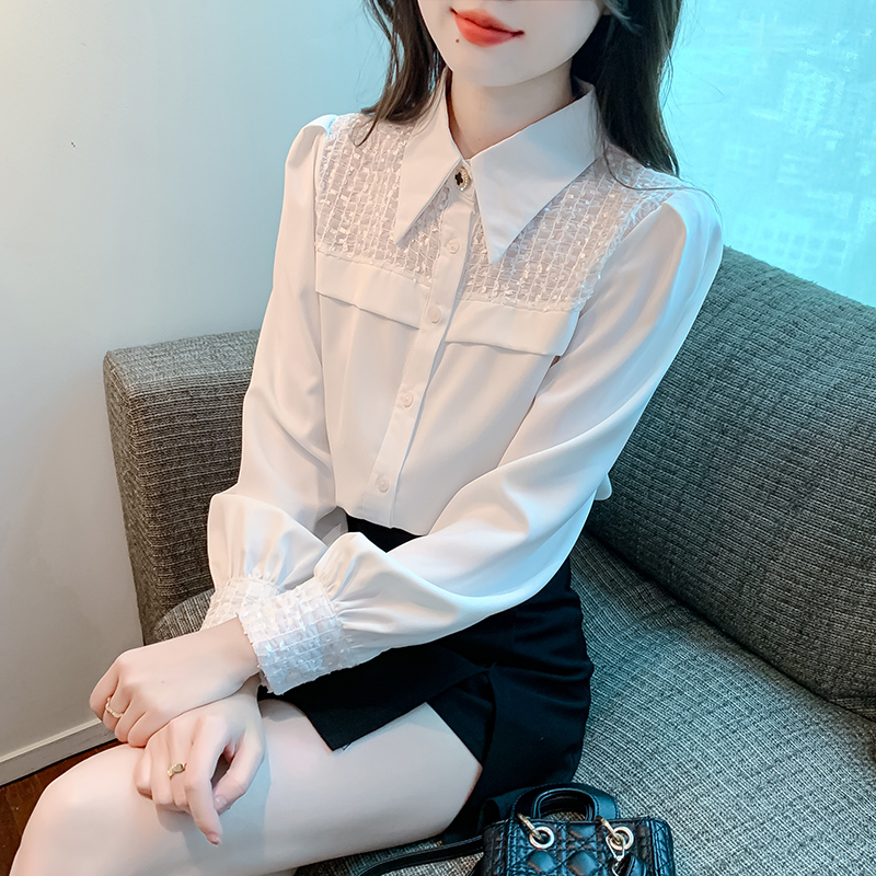 Long sleeve tops spring and autumn shirt for women