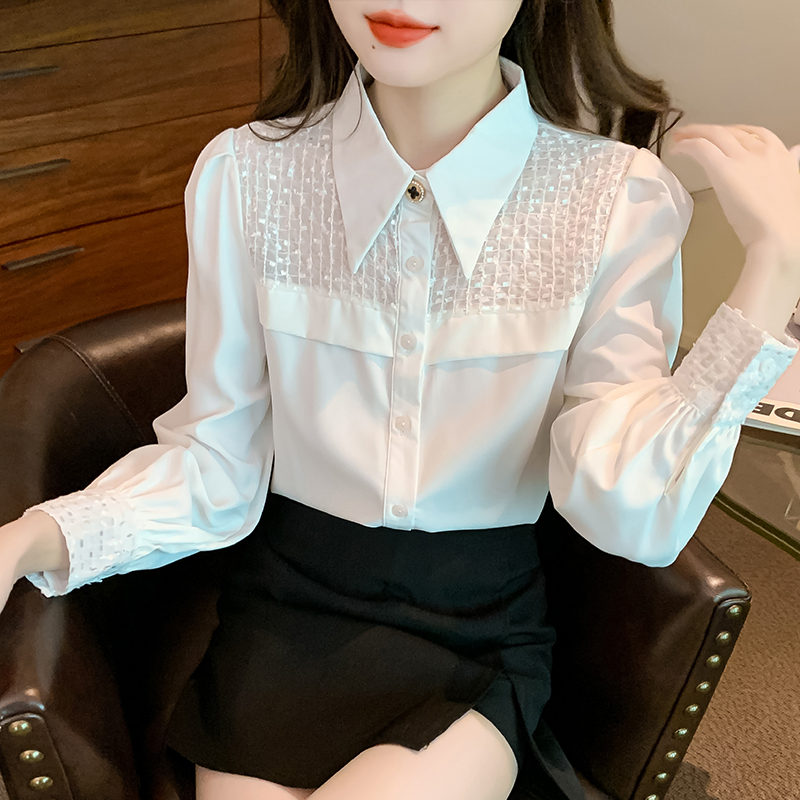 Long sleeve tops spring and autumn shirt for women