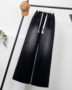 Wide leg student long pants mopping slim jeans for women