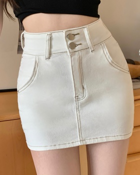 Spicegirl A-line short skirt elasticity denim skirt